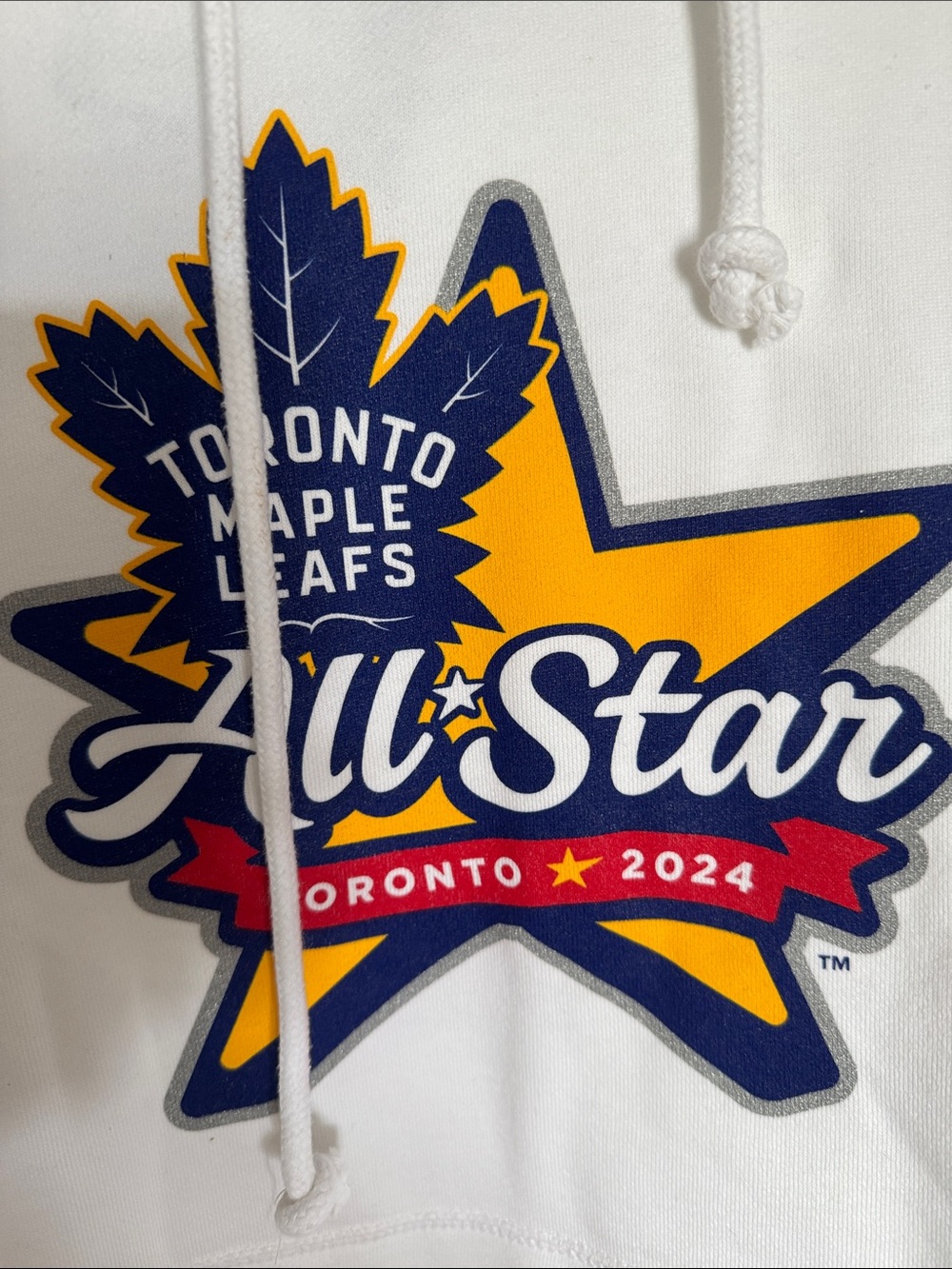 Mitchell ness All-Star Toronto Maple Leafs White Hoodie for mens - Picture 2 of 7